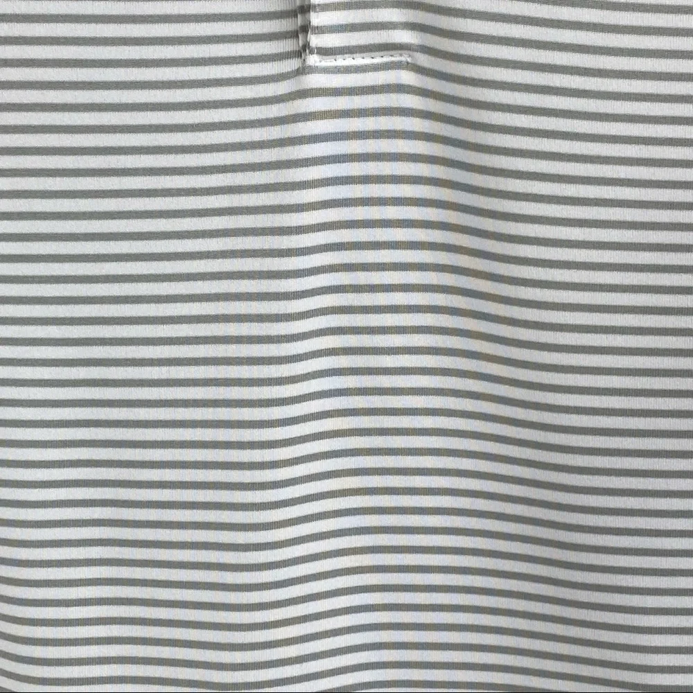 Nike Golf Standard Fit Dri-fit gray white striped white collar Size XXL Active